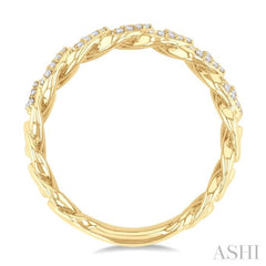 1/2 ctw Cuban Link Round Cut Diamond Fashion Band in 14K Yellow Gold