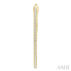 1/3 Ctw Inside & Outside Round Cut Diamond Hoop Earring in 14K Yellow Gold