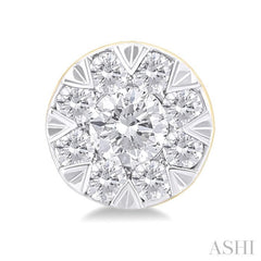 1/6 Ctw Lovebright Petite Round Shape Round Cut Diamond Fashion Stud Earring in 10K Yellow Gold