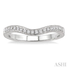 1/6 Ctw Round Cut Diamond Matching Wedding Band in 14K White Gold