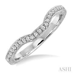 1/6 Ctw Round Cut Diamond Matching Wedding Band in 14K White Gold