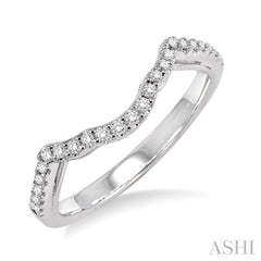 1/6 Ctw Diamond Wedding Band in 14K White Gold