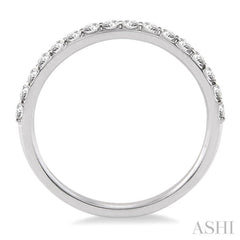 1/3 Ctw Round Cut Diamond Wedding Band in 14K White Gold