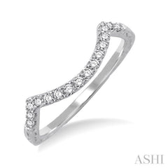 1/5 Ctw Round Cut Diamond Wedding Band in 14K White Gold