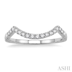 1/5 Ctw Round Cut Diamond Wedding Band in 14K White Gold