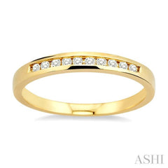 1/10 Ctw Round Cut Diamond Band in 10K Yellow Gold