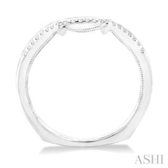 1/10 Ctw Round Cut Diamond Wedding Band in 14K White Gold