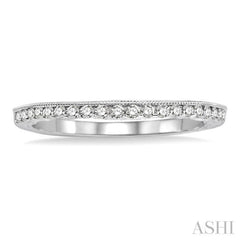 1/5 Ctw Round Cut Diamond Wedding Band in 14K White Gold