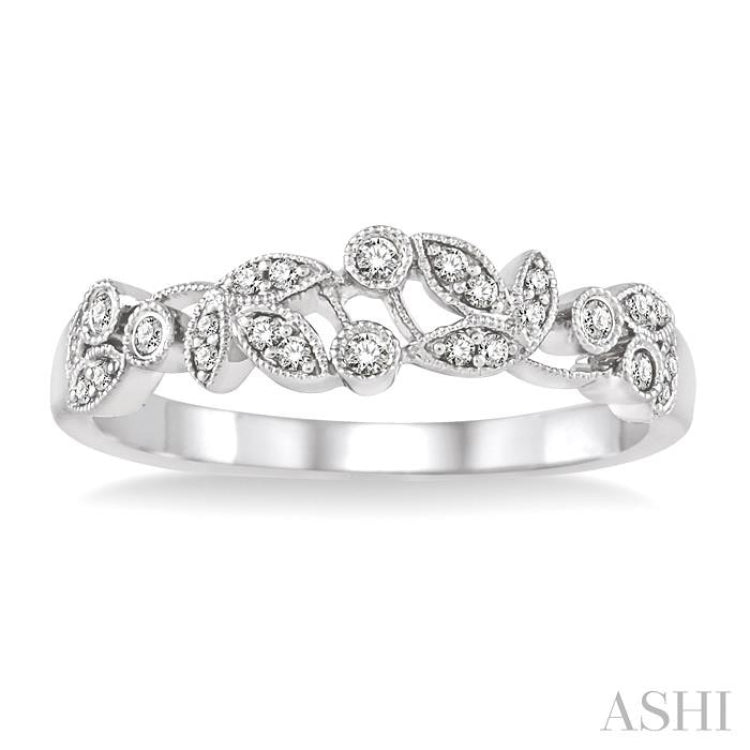 1/6 Ctw Round Cut Diamond Wedding Band in 14K White Gold