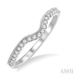 1/6 Ctw Round Cut Diamond Wedding Band in 14K White Gold