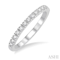 1/3 Ctw Round Cut Diamond Wedding Band in 14K White Gold