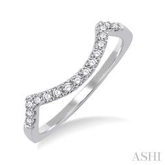 1/5 Ctw Round Cut Diamond Wedding Band in 14K White Gold