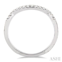 1/5 Ctw Round Cut Diamond Wedding Band in 14K White Gold