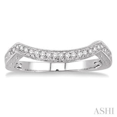 1/6 Ctw Round Cut Diamond Matching Wedding Band in 14K White Gold