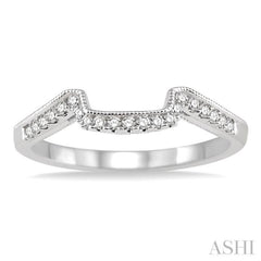 1/6 Ctw Round Cut Diamond Wedding Band in 14K White Gold