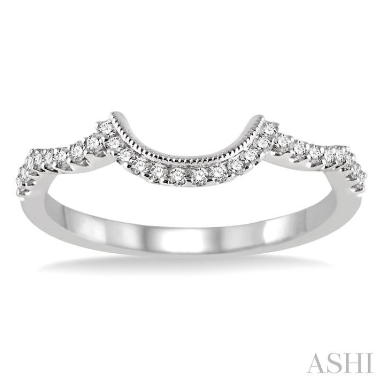 1/6 Ctw Round Cut Diamond Wedding Band in 14K White Gold