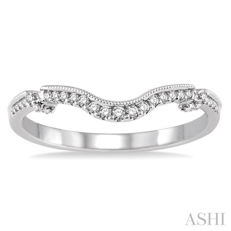 1/6 Ctw Round Cut Diamond Wedding Band in 14K White Gold