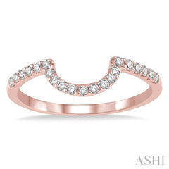 1/4 Ctw Round Cut Diamond Wedding Band in 14K Rose Gold