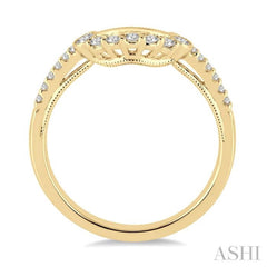 1/5 Ctw Round Cut Diamond Wedding Band in 14K Yellow Gold