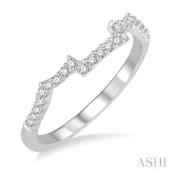 1/5 Ctw Round Cut Diamond Wedding Band in 14K White Gold