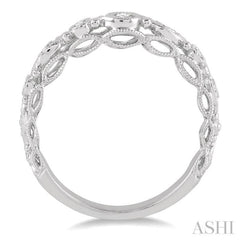 1/6 Ctw Round Cut Diamond Wedding Band in 14K White Gold