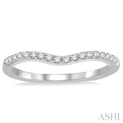 1/5 Ctw Round Diamond Wedding Band in 14K White Gold