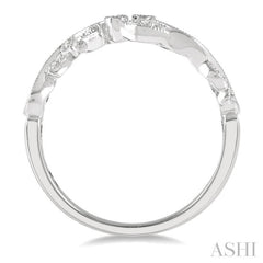 1/10 Ctw Round Diamond Wedding Band in 14K White Gold