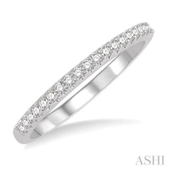 1/5 Ctw Round Cut Diamond Wedding Band in 14K White Gold