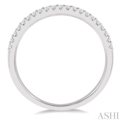 1/5 Ctw Round Cut Diamond Wedding Band in 14K White Gold