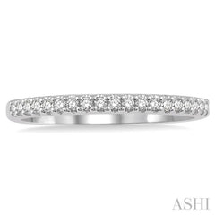 1/6 Ctw Round Cut Diamond Wedding Band in 14K White Gold