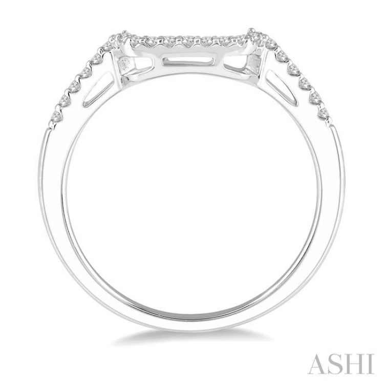 1/5 Ctw Round Cut Diamond Wedding Band in 14K White Gold