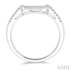 1/8 Ctw Round Cut Diamond Wedding Band in 14K White Gold