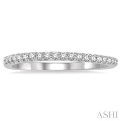 1/5 Ctw Round Cut Diamond Wedding Band in 14K White Gold