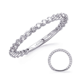14 KT Rounds Shape White Gold Wedding Band
