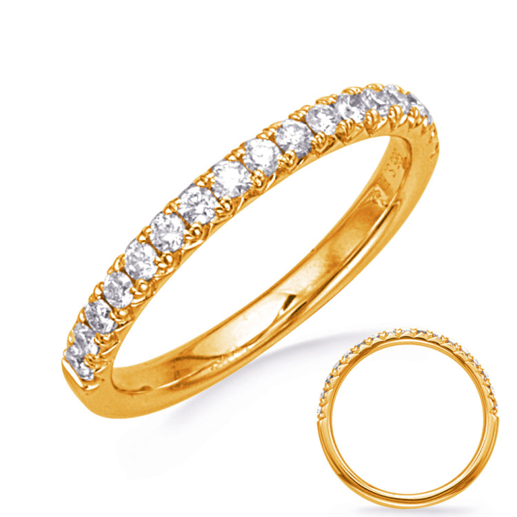 14 KT Rounds Shape Yellow Gold Matching Band