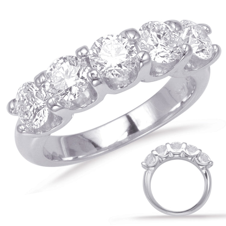 14 KT Rounds Shape White Gold Diamond Band