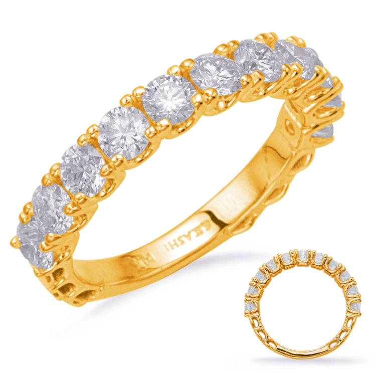 14 KT Rounds Shape Yellow Gold Wedding Band