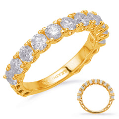 14 KT Rounds Shape Yellow Gold Wedding Band