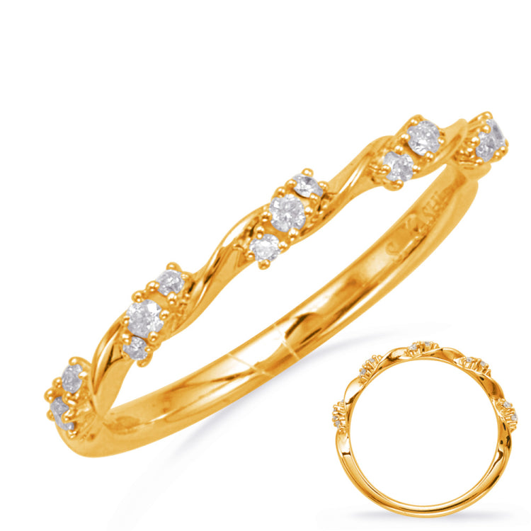 14 KT Rounds Shape Yellow Gold Matching Band