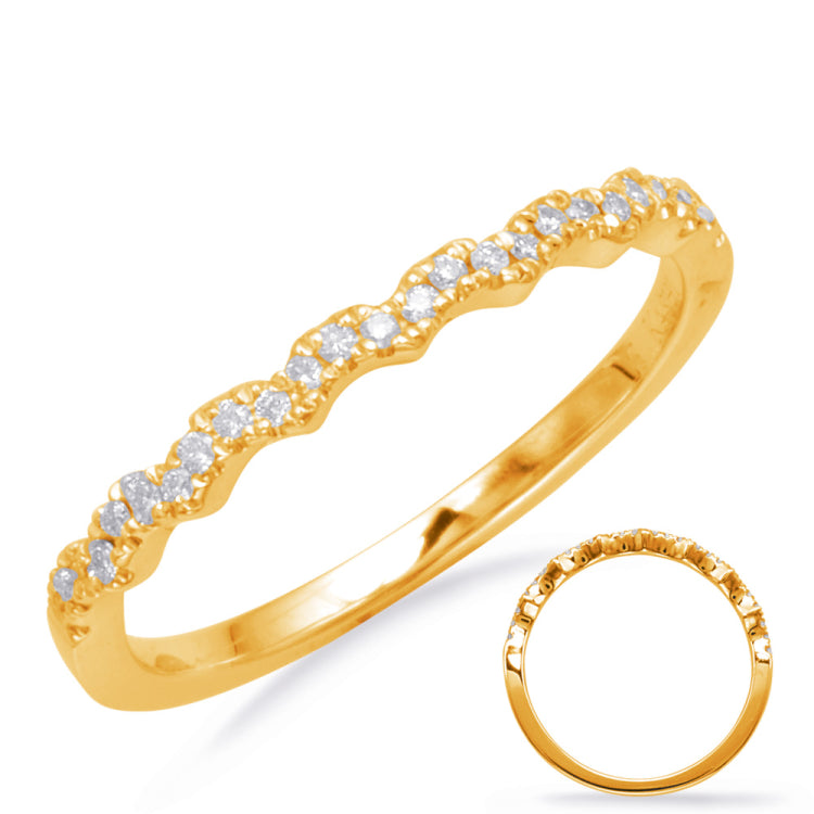 14 KT Rounds Shape Yellow Gold Matching Band