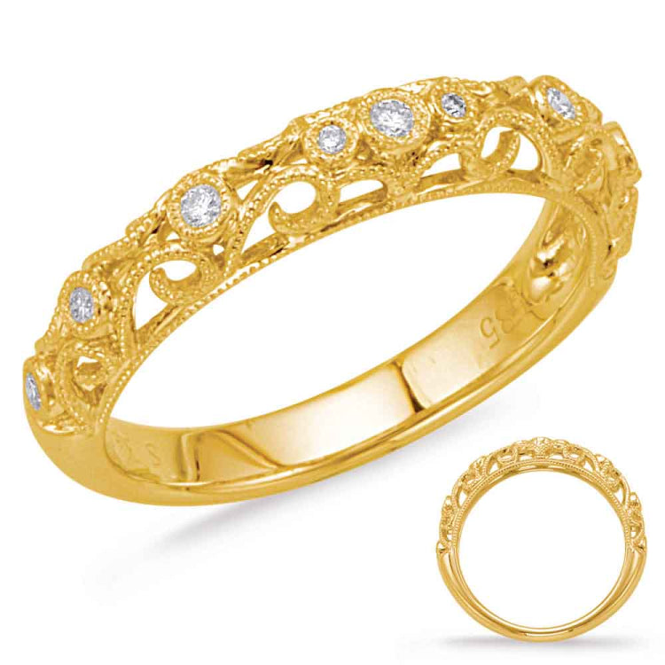 14 KT Rounds Shape Yellow Gold Matching Band