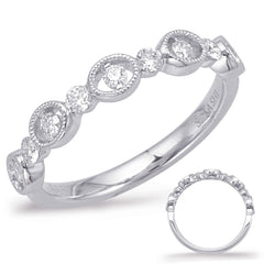 14 KT Rounds Shape White Gold Matching Band