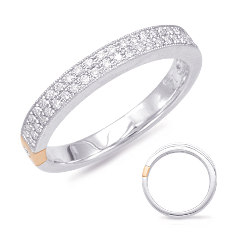14 KT Rounds Shape White Gold Matching Band