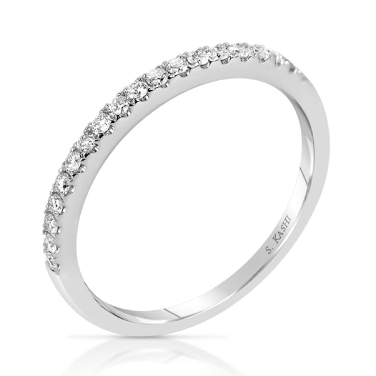 14 KT Rounds Shape White Gold Wedding Band