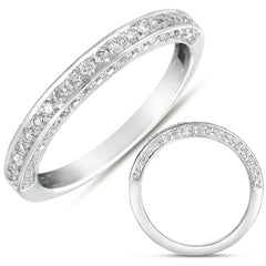 14 KT Rounds Shape White Gold Matching Band