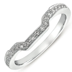 14 KT Rounds Shape White Gold Matching Band