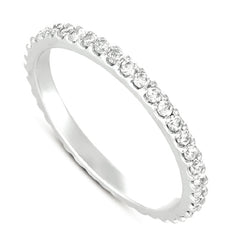 14 KT Rounds Shape White Gold Eternity Band