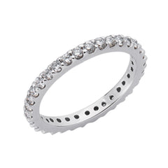 14 KT Rounds Shape White Gold Eternity Band
