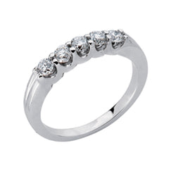 14 KT Rounds Shape Diamond Band Five Stone