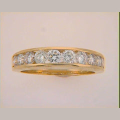 14 KT Rounds Shape Yellow Gold Matching Band
